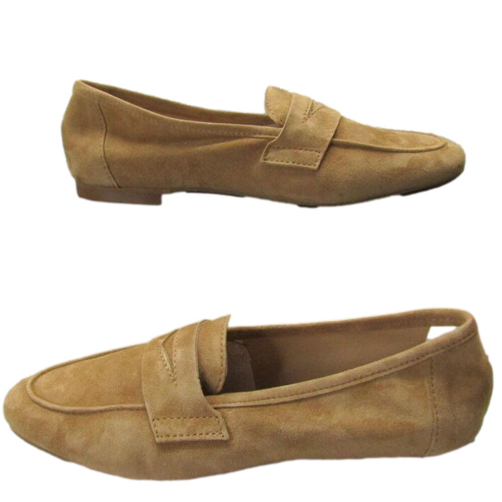 NEW MICHELE LAPRIORE Womens Moccassin Camoscio Leather Lightweight Size 7